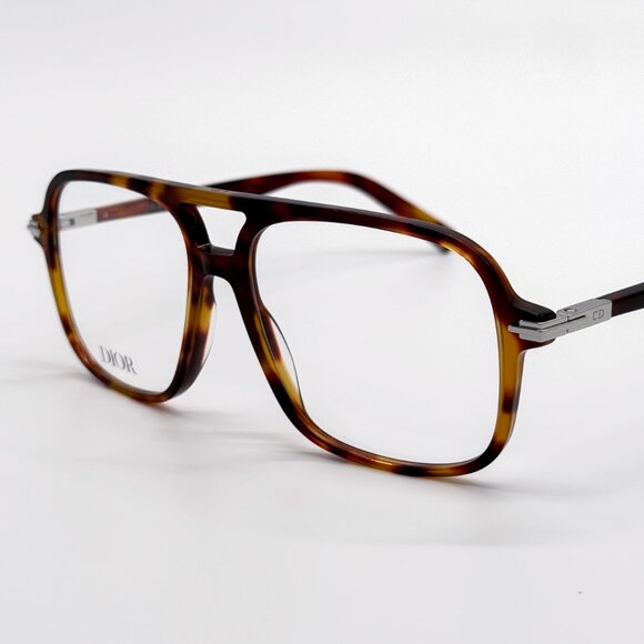 NEW DIOR DIORBLACKSUITO N3I 2500 SQUARE HAVANA EYEGLASSES DIOR - Picture 5 of 8